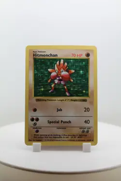 Pokemon Hitmonchan 7/102 Holo Rare Base Set Unlimited Vintage WOTC MP - Image 1