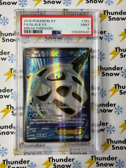 Glalie ex #155 Breakthrough 2015 Pokemon XY PSA 9 - Image 1