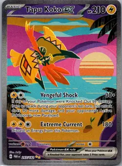 Tapu Koko ex 247/182 Special Illustration Rare Paradox Rift Pokemon Holo NM - Image 1