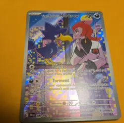 Team Rocket's Murkrow 200/182 ILLUSTRATION RARE Pokemon Sv10: Destined Rivals - Image 1