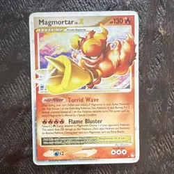 Pokemon Magmortar LV.X 123/123 Mysterious Treasures Ultra Rare Holo Level Up - Image 1