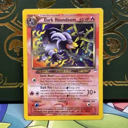 Dark Houndoom 7/105 Holo Rare (2002) Neo Destiny Pokemon SWIRL MP - Image 1