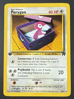 Porygon 1st Edition Team Rocket Non Holo #48/82 Pokemon - Image 1