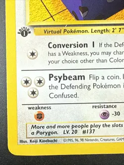Porygon 1st Edition Team Rocket Non Holo #48/82 Pokemon - Image 5