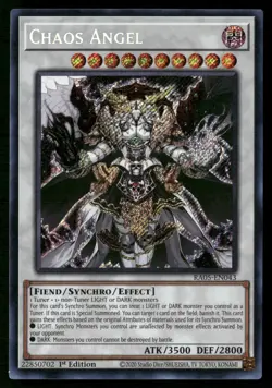 Chaos Angel (Secret Rare) RA05-EN043 Secret Rare Yu-Gi-Oh 1st Edition Near Mint - Image 1
