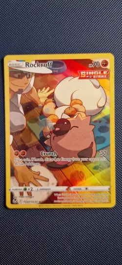 Pokemon TCG Rockruff Trainer Gallery Holo Card TG07/TG30 Swsh12 Silver Tempest - Image 1