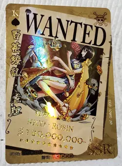 One Piece Nico Robin "WANTED" Chinese SSR Card # OP-5M01-035 - Image 1