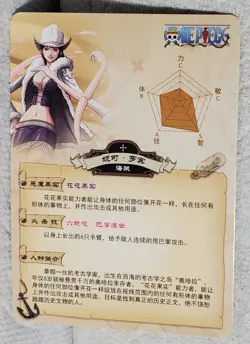 One Piece Nico Robin "WANTED" Chinese R Card # OP-02-073 - Image 2