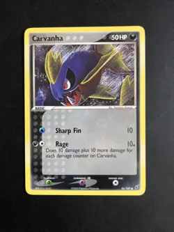 Carvanha 56/107 EX Deoxys Pokemon Card Common LP - Image 1