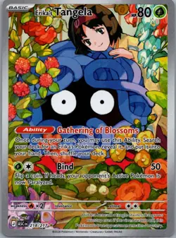 Erika's Tangela 218/217 ME: Ascended Heroes Pokemon TCG Illustration Rare NM - Image 1