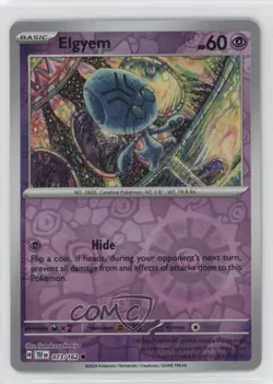 Elgyem Reverse Foil Pokemon Scarlet & Violet: Temporal Forces TEF #073 - Image 1