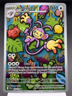 Ambipom 107/094 - Illustration Rare - Phantasmal Flames Pokemon Card MINT - Image 1