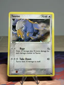Tauros 5/17 POP 2 Pokemon holo rare card Ex Era 1c Start Auctions! - Image 1
