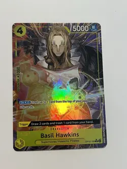 One Piece Basil Hawkins OP10-109 Parallel PRB02 English Holo Foil Alt Art NM - Image 1