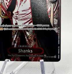 Shanks - SP - OP09-004 - Silver - One Piece TCG - Clean Copy - Sharp Corners - Image 4