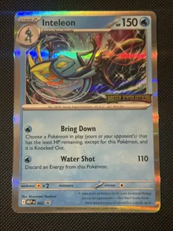 Pokemon Inteleon MEP 002 Mega Evolutions Pre Release Stamped Promo - Image 1
