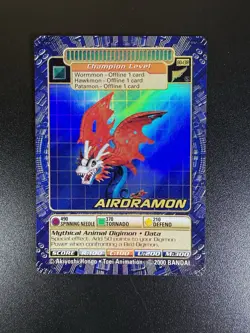 Digimon Airdramon BO-138S Card 2000 Digi-Battle Series 3 Bandai Holo Nm/M - Image 1