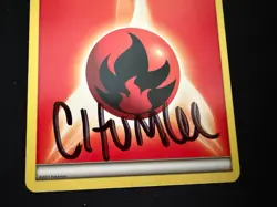 Chumlee Autographed 2011 Fire Basic Energy Pokemon Card - Pawn ⭐ TV SHOW - Image 2