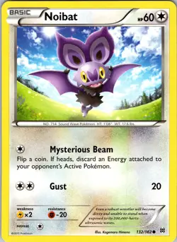 Pokemon TCG Noibat XY BREAKthrough 132/162 Regular Common Card NM - Image 1
