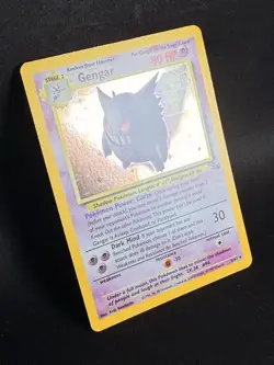 Pokemon Gengar Fossil Holo Rare 5/62 1999 80 HP Card Wizards of the Coast - Image 2