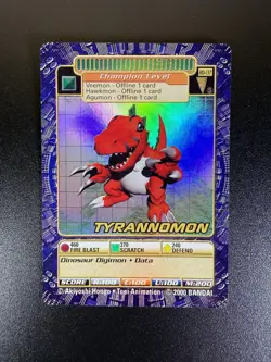 Digimon Tyrannomon BO-137S Card 2000 Digi-Battle Series 3 Bandai Holo Nm/M - Image 1