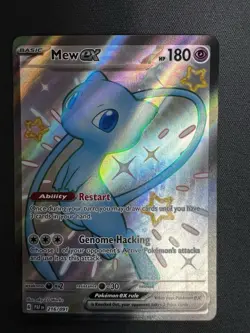Mew ex 216/091 - Pokemon TCG Paldean Fates Shiny Full Art Ultra Rare Card NM - Image 3