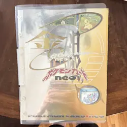 Media Factory Pokemon Card Game Neo Japanese Binder with 9 Cards Pikachu Lugia - Image 1