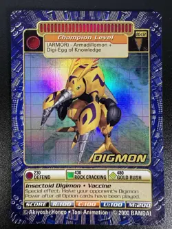 Digimon Digmon BO-132S Card 2000 Digi-Battle Series 3 Bandai Holo Nm/M - Image 2
