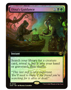 Dina's Guidance - Foil - Extended Art Secrets of Strixhaven MTG - Image 1