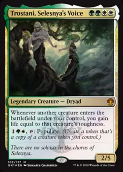 Light Play, English MTG Foil Trostani, Selesnya's Voice - Foil Guilds of Ravnica - Image 1