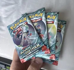 Pokemon TCG Journey Together Booster Packs (4 Packs)+ (5, 3 pack blister) - Image 1