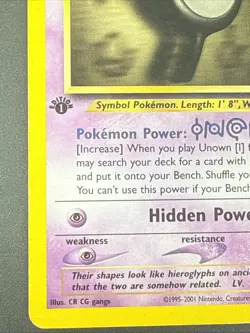 Pokemon TCG 1st Edition Neo Discovery Unown 68/75 HP - Image 5