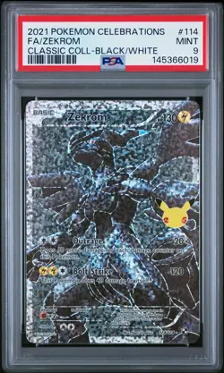 2021 POKEMON CELEBRATIONS CLASSIC COLLECTION #114 FULL ART/ZEKROM PSA 9 - Image 1