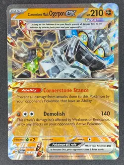 Pokemon Cornerstone Mask Ogerpon ex 112/167 TWM Twilight Masquerade NM - Image 1