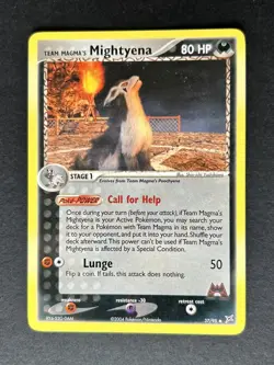 Team Magma's Mightyena 37/95 Uncommon EX Team Magma VS Team Aqua Pokemon - Image 1