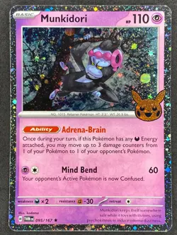 Pokemon Munkidori Cosmos Holo 095/167 TWM Trick or Trade NM - Image 1