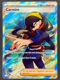 Pokemon Carmine Full Art 204/167 TWM Twilight Masquerade NM - Image 1