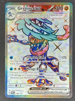 Pokemon Greninja ex Full Art 198/167 TWM Twilight Masquerade NM - Image 1