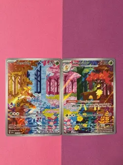 Deerling 165/162 & Sawsbuck 166/162 Art Set IR Temporal Forces Pokemon NM - Image 1