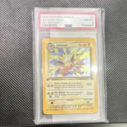 Pokemon Jungle Jolteon 1st Edition Holo PSA 8 4/64 English 1999 - Image 1