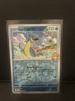 Pokemon Destined Rivals #50/182 Misty's Lapras Reverse Holo - Near Mint - Image 1