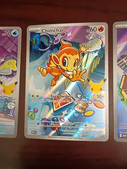 Pokemon 25th Anniversary First Partner Promo Set: Turtwig Chimchar Piplup NM - Image 3