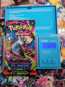 EXTREMELY HEAVY 22.5g Pokemon Phantasmal Flames – Factory Sealed Booster Pack - Image 1
