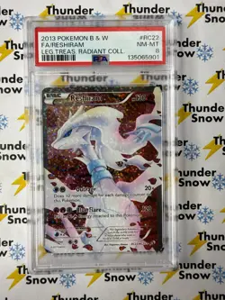 Reshiram #RC22 Legendary Treasures Radiant Collection 2013 Pokemon B & W PSA 8 - Image 1