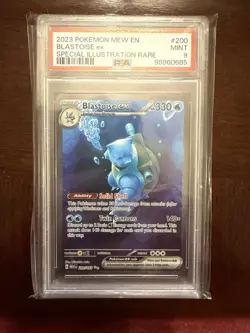 2023 Pokemon Mew En #200 Blastoise ex Special Illustration Rare PSA 9 MINT - Image 1