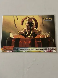Consciousness and Congratulations Pokemon Topps Mewtwo Strikes Back Nm - Image 1