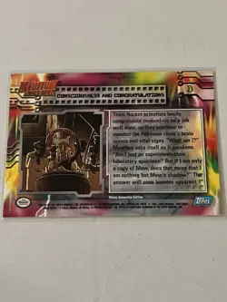 Consciousness and Congratulations Pokemon Topps Mewtwo Strikes Back Nm - Image 2