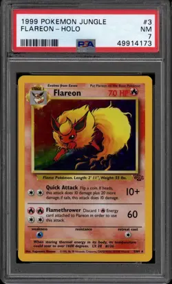 Pokemon Jungle Flareon 3/64 PSA 7 - Image 1