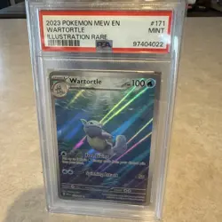 Pokemon Wartortle Illustration Rare Holo Sv: Scarlet & Violet 151 171/165 PSA 9 - Image 1