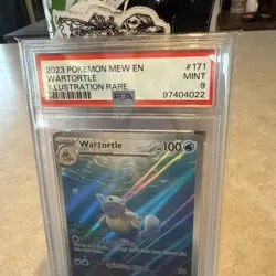 Pokemon Wartortle Illustration Rare Holo Sv: Scarlet & Violet 151 171/165 PSA 9 - Image 2